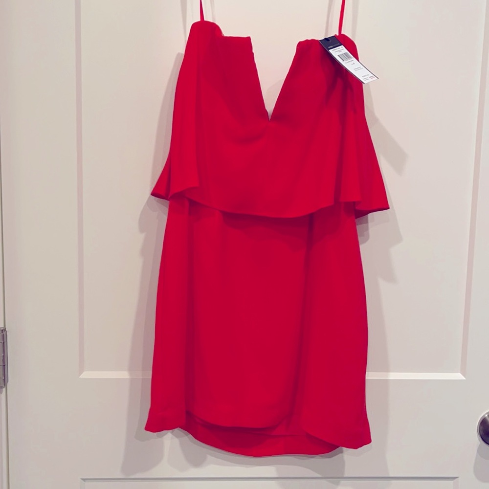 BCBG NEW with tags Red Strapless Dress